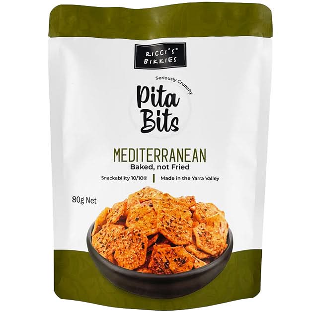 Ricci's Bikkies Pita Bits 80g - Assorted