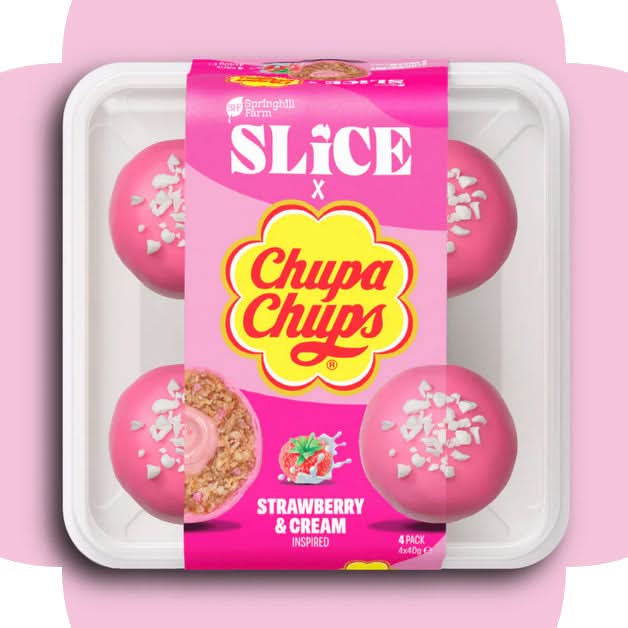 Springhill Farm Chupa Chup Strawberry & Cream Balls 4 pack (V)