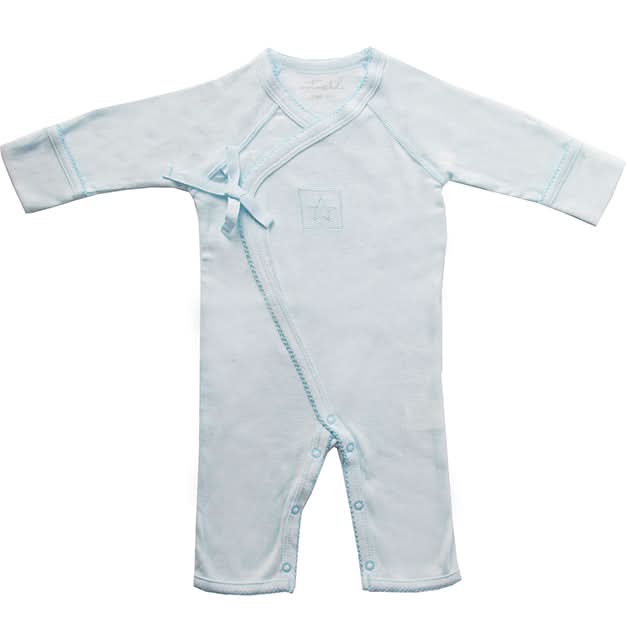Emotion & Kids Pale Blue Cotton Crossover Outfit 3-6 Months