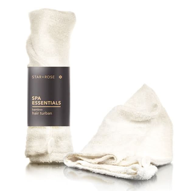 Star + Rose Bamboo Hair Turban - Natural