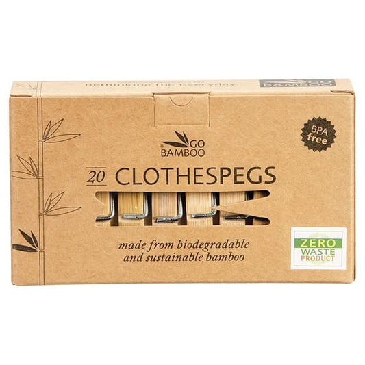 Bamboo Clothes Pegs - 20 pack