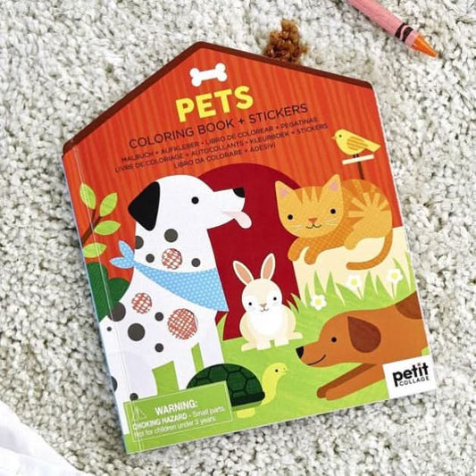 Pets Colouring Book with Stickers
