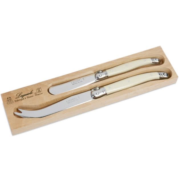 Andre Verdier Debutant Cheese Knife Set 2pc - Ivory